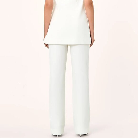 Rena Lange Wide Leg High Waist Milk Trouser Dress Pants Size 6 US - Picture 3 of 3